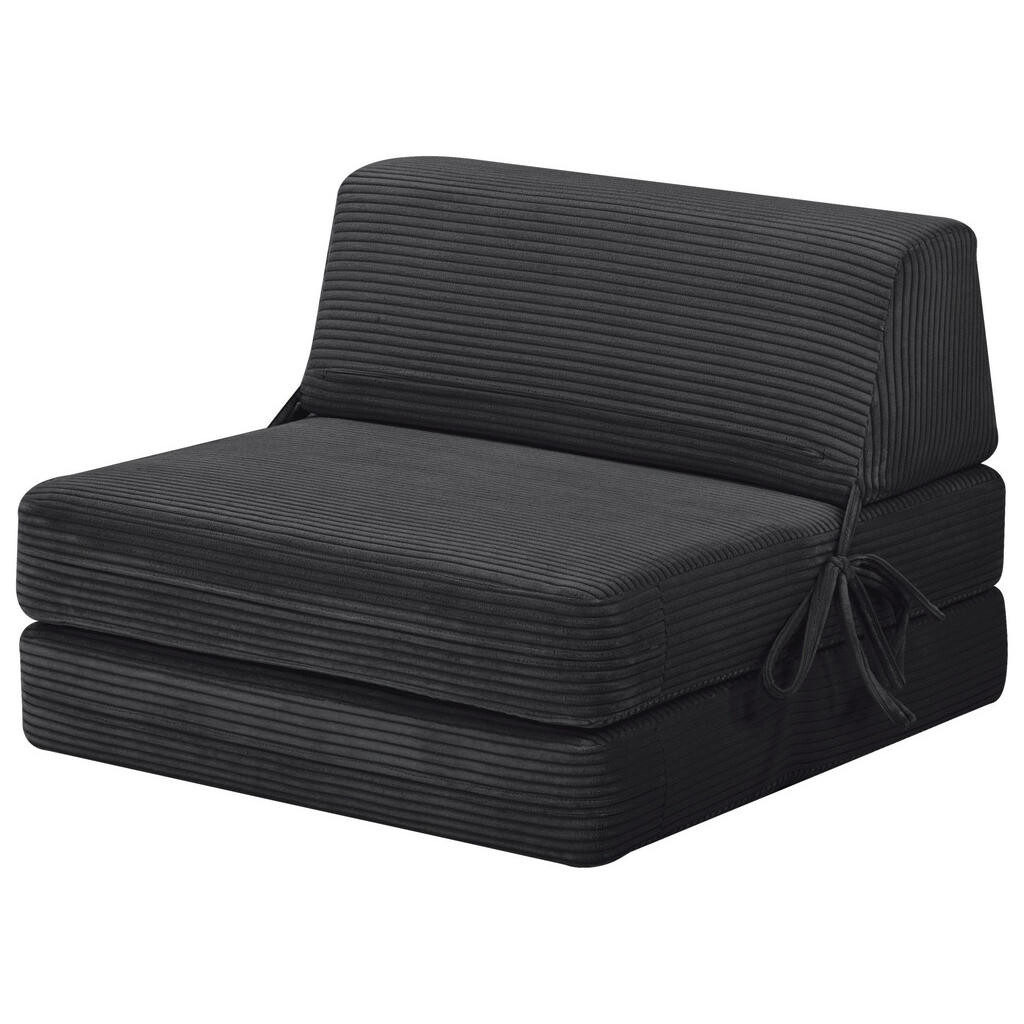 Livetastic ROZKLADACIE KRESLO, textil, čierna