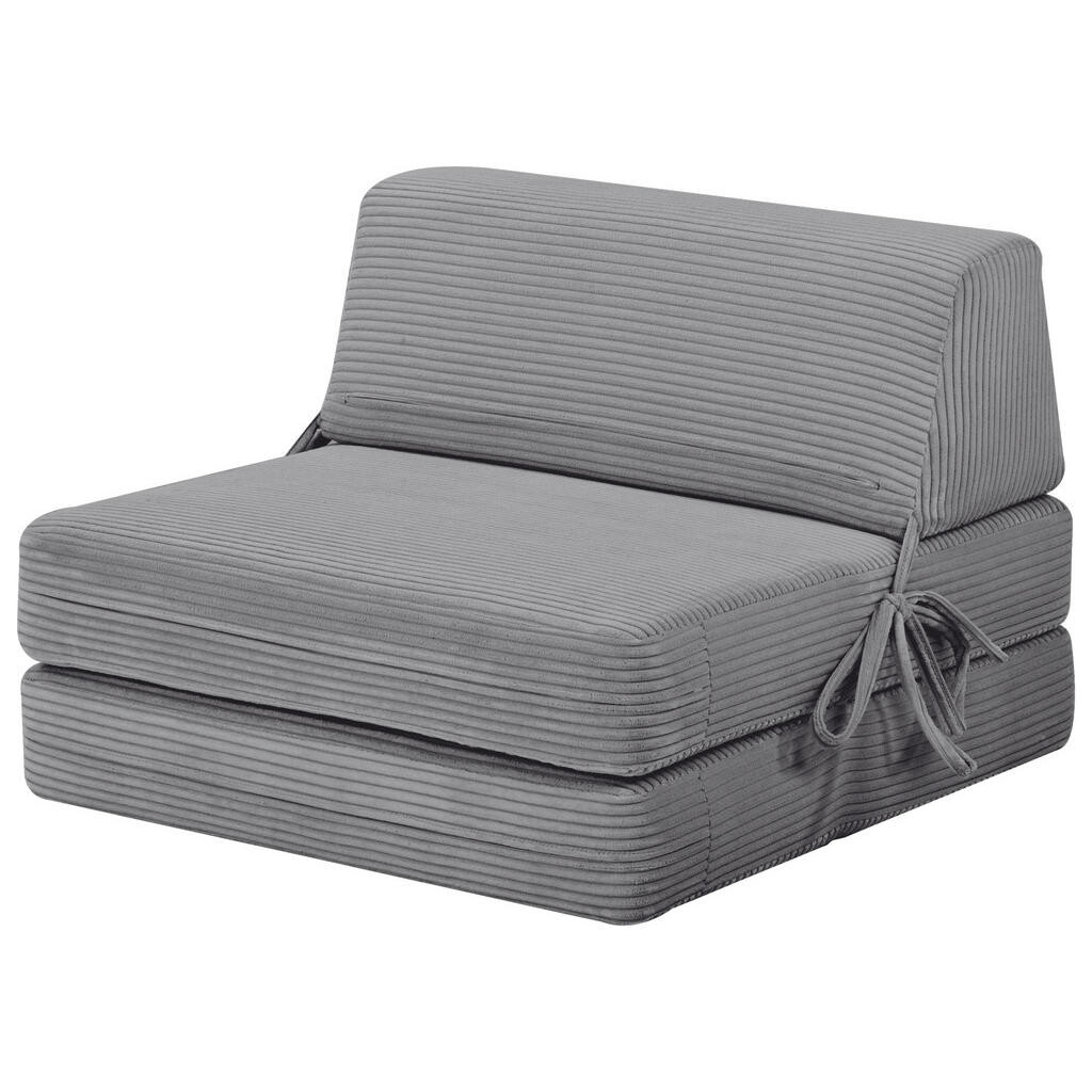 Livetastic ROZKLADACIE KRESLO, textil, sivá