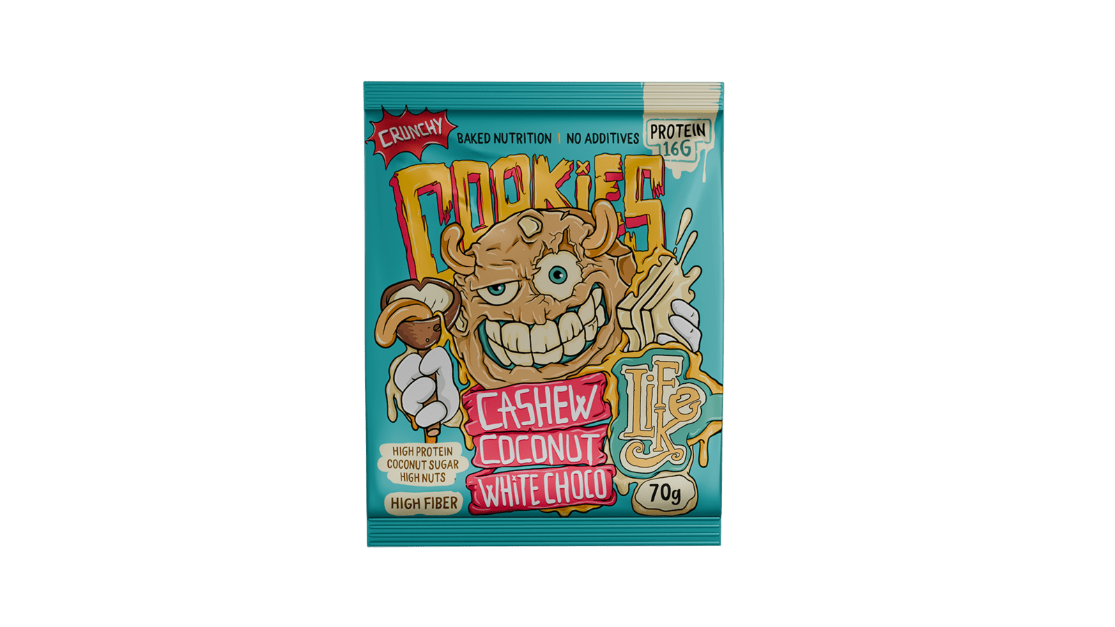 LIFELIKE Cookies Crunchy cashew coconut white choco 70 g