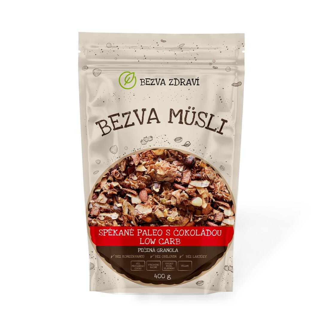 BEZVA MÜSLI Spekané Paleo čokoládové Low carb 1 x 400 g