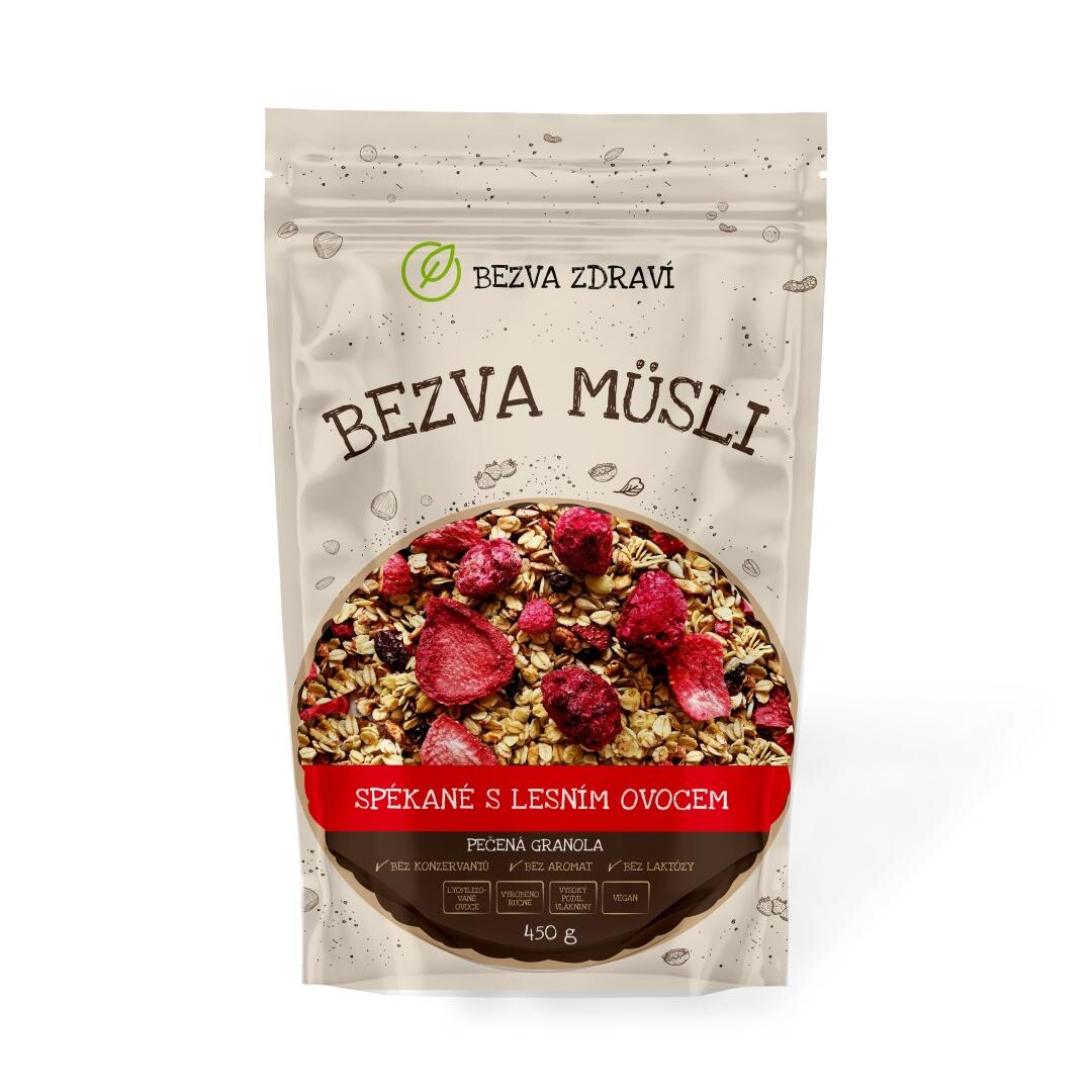 BEZVA MÜSLI Spékané s lesným ovocím 450 g