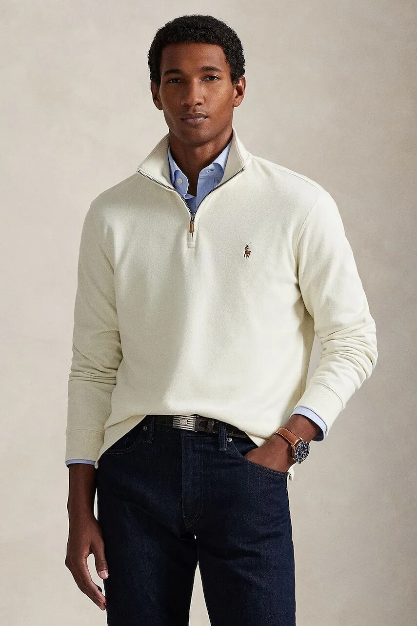 Bavlnený sveter Polo Ralph Lauren 40/1 DBL KNIT JACQ