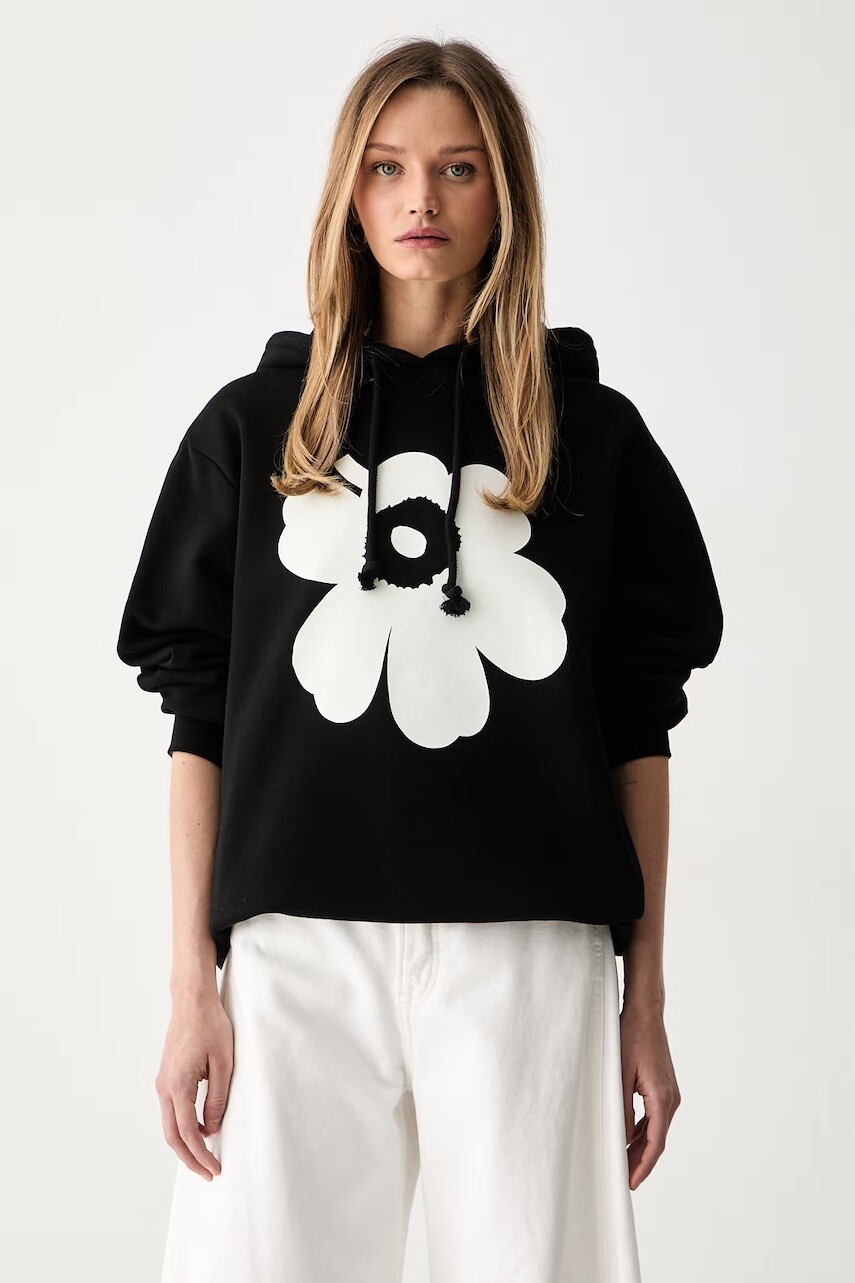 Marimekko mikina s kapucňou dámska s bavlnou