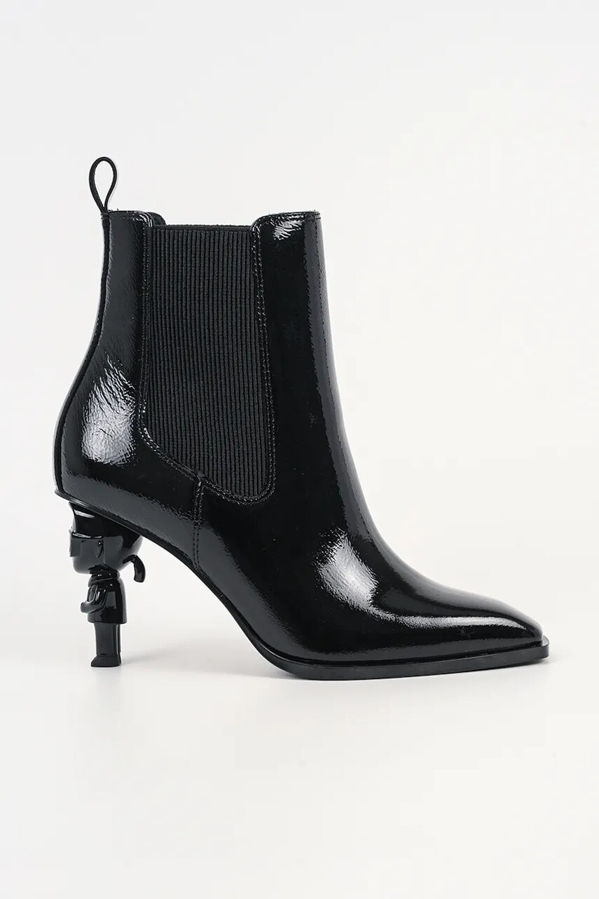 Karl Lagerfeld členkové čižmy na platforme dámske kožené Karl Nft Heel