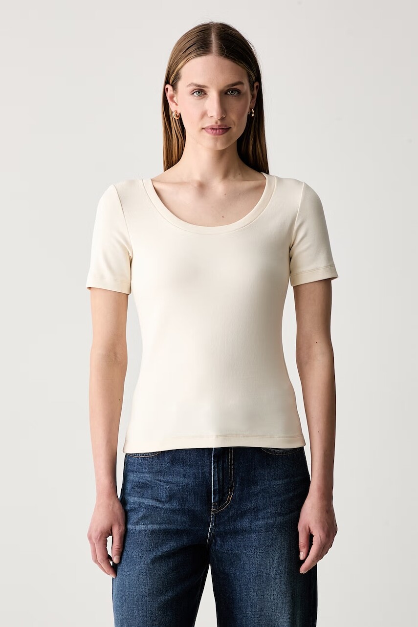 Weekend Max Mara basic tričko dámske bavlnené s elastanom WKDMULTIJ