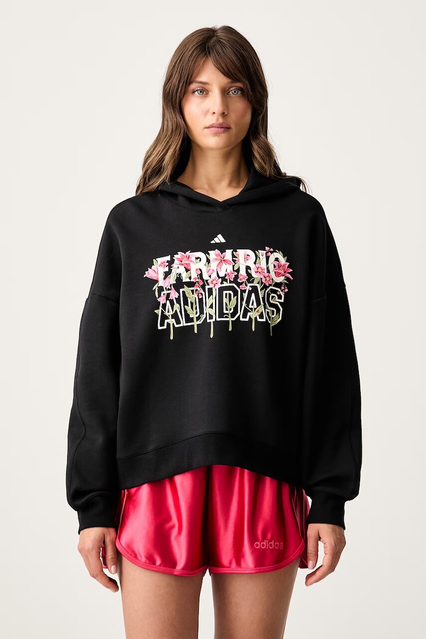 adidas mikina s kapucňou dámska s bavlnou x Farm Rio