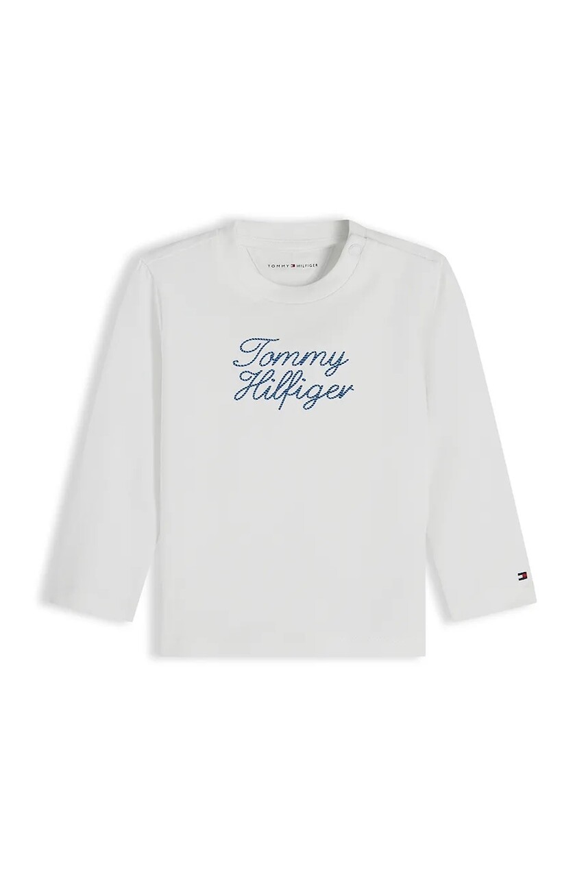Tommy Hilfiger tričko s dlhým rukávom dojčenské s bavlnou