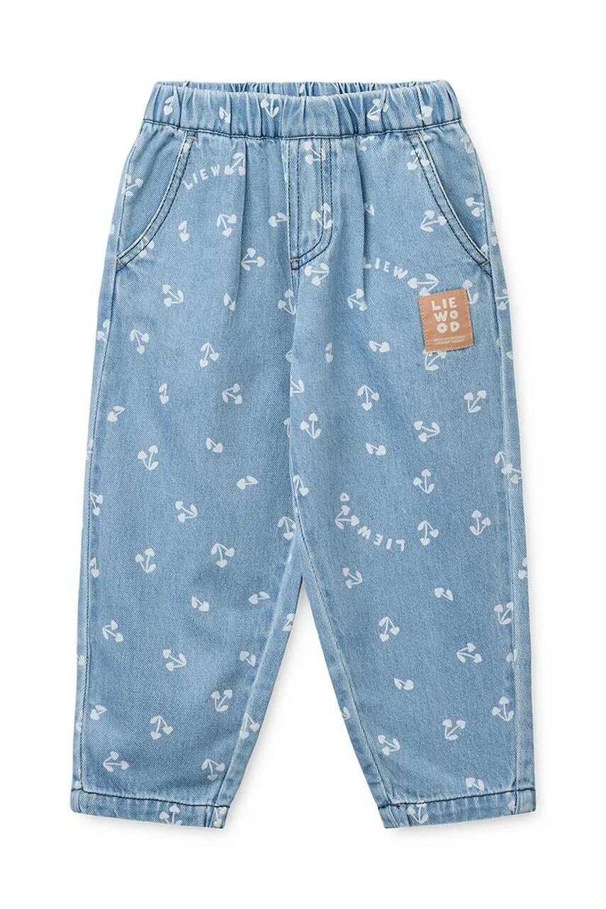 Liewood rifle široké detské Borris Light Printed Denim Pants
