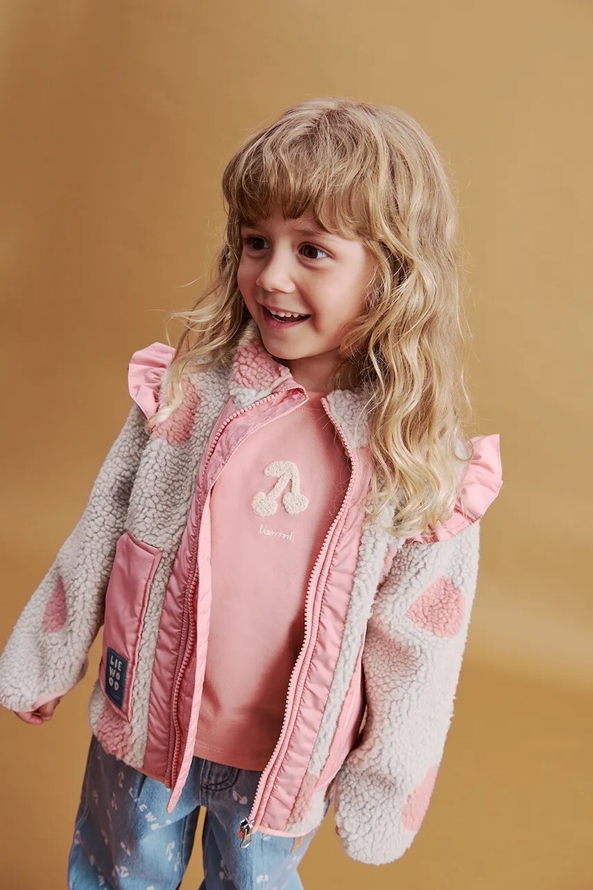 Liewood krátka bunda detská Noam Pile Jacket w Frill