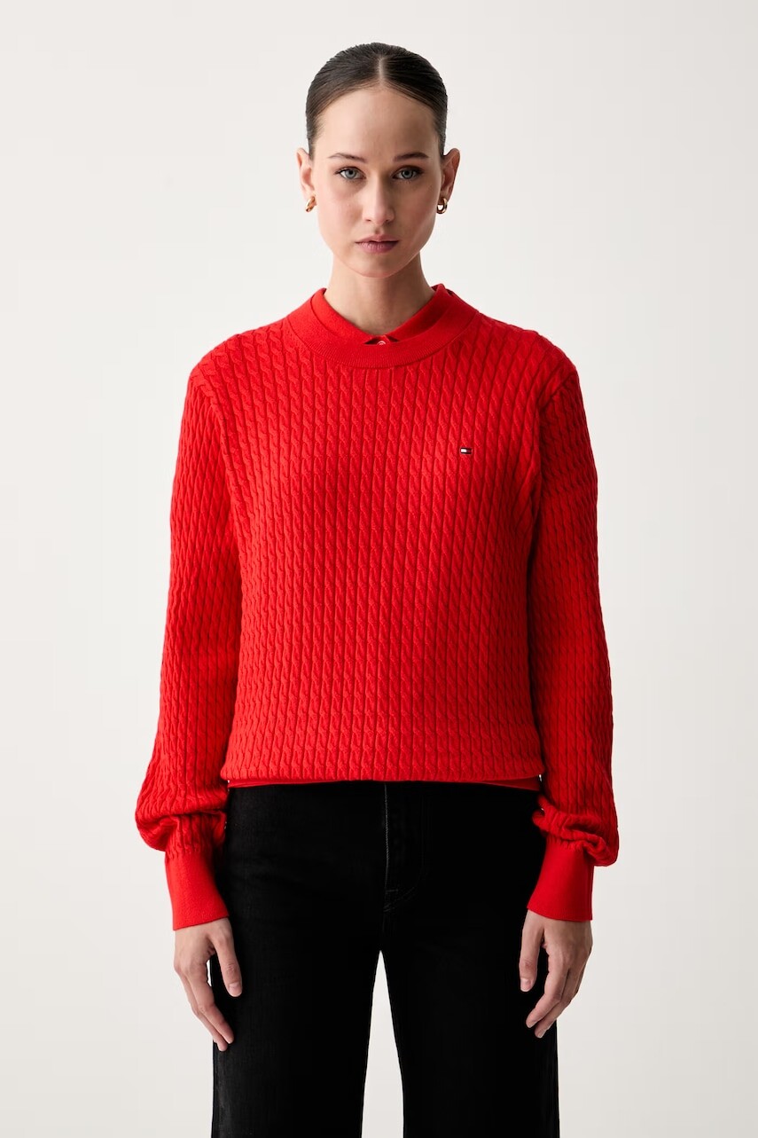 Tommy Hilfiger úpletové polo tričko dámske s bavlnou