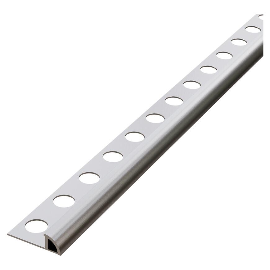 Rohový profil polkruh strieborný elox 12,5 mm x 270 cm