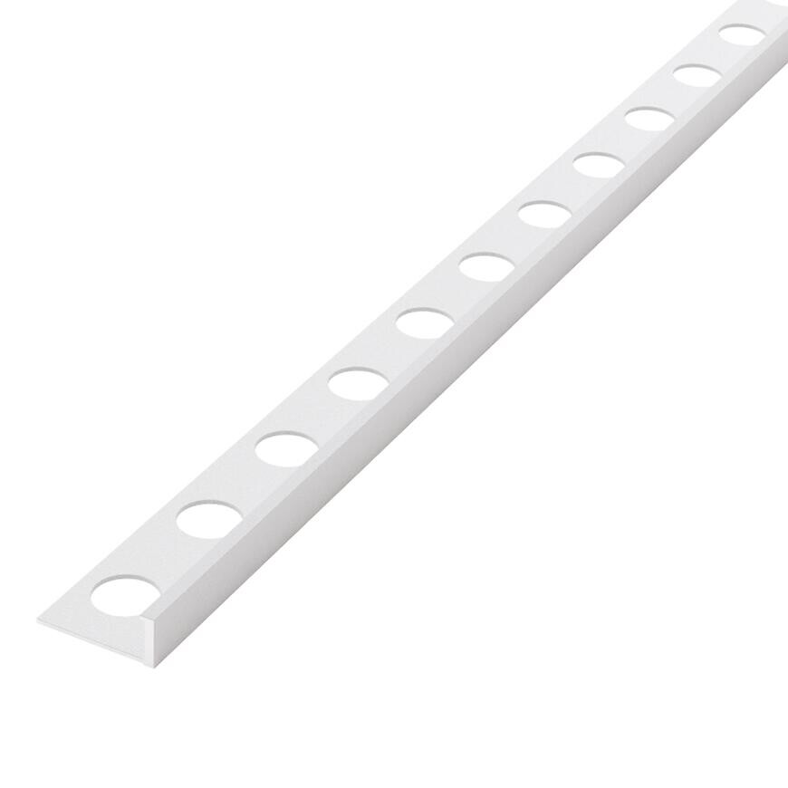 Hliníková ukončovacia lišta biela mat 10,5 mm x 270 cm