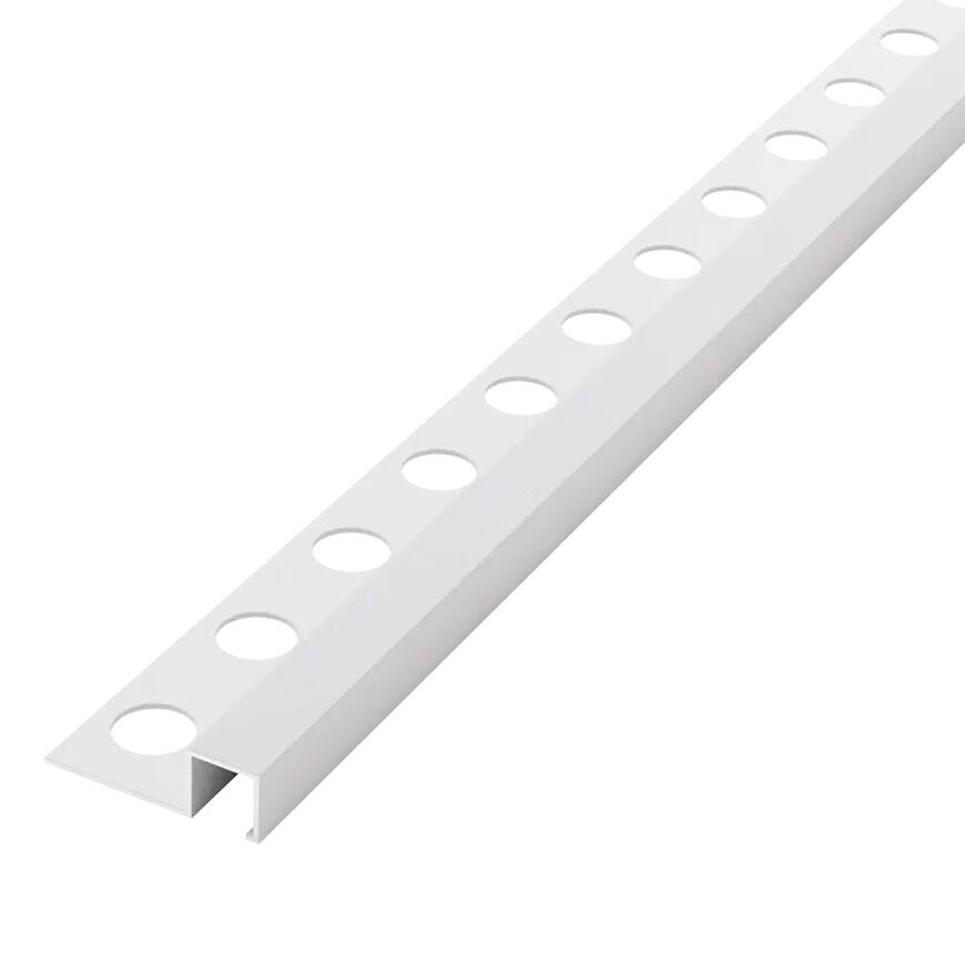 Hliníkový rohový profil biely mat 10,5 mm x 270 cm