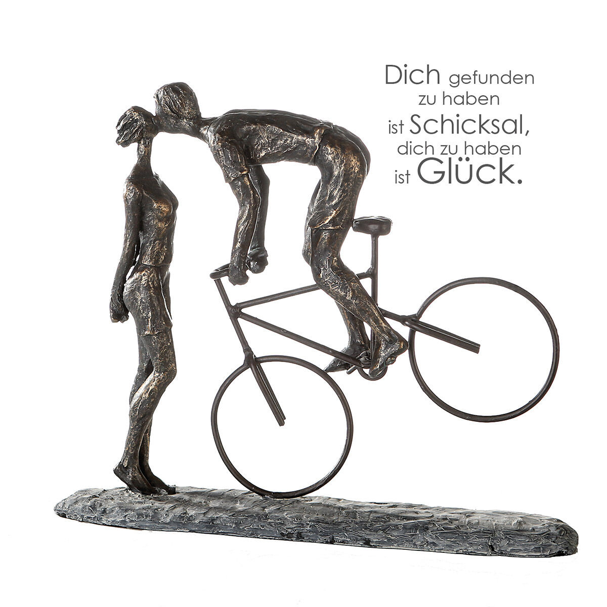 Socha - pár s motívom bicykla 