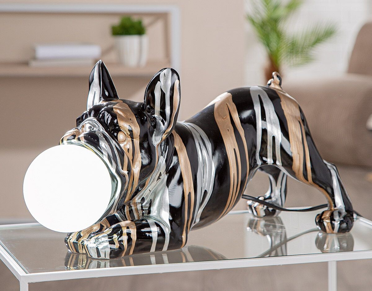 Stolová lampa Bulldog s motívom gule 