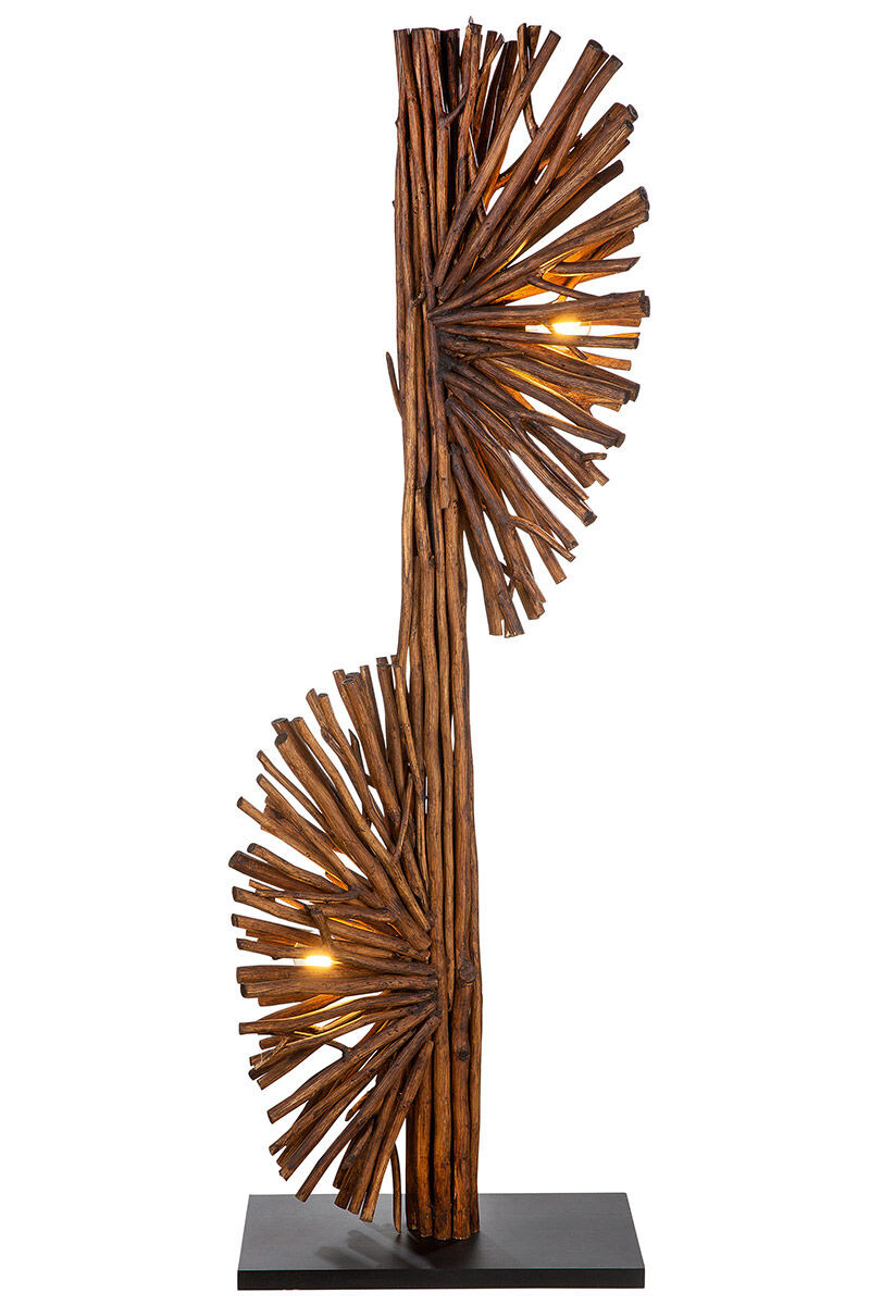 Drevená stojacia lampa 