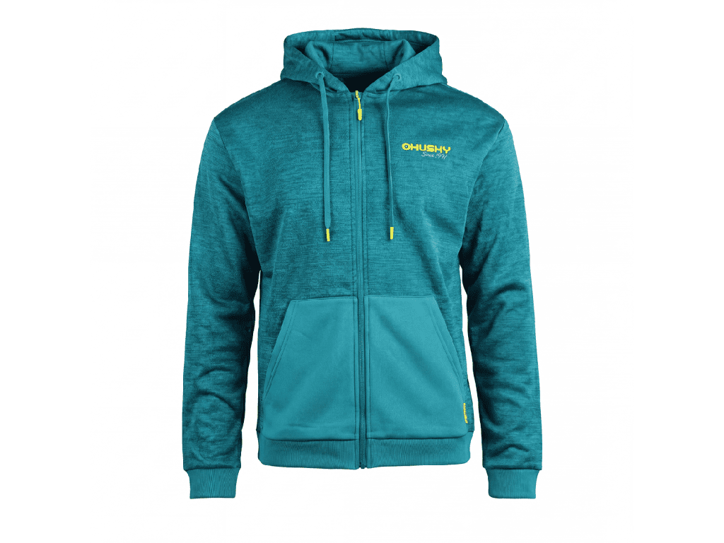 Husky Pánska mikina s kapucňou Asta M turquoise Veľkosť: L