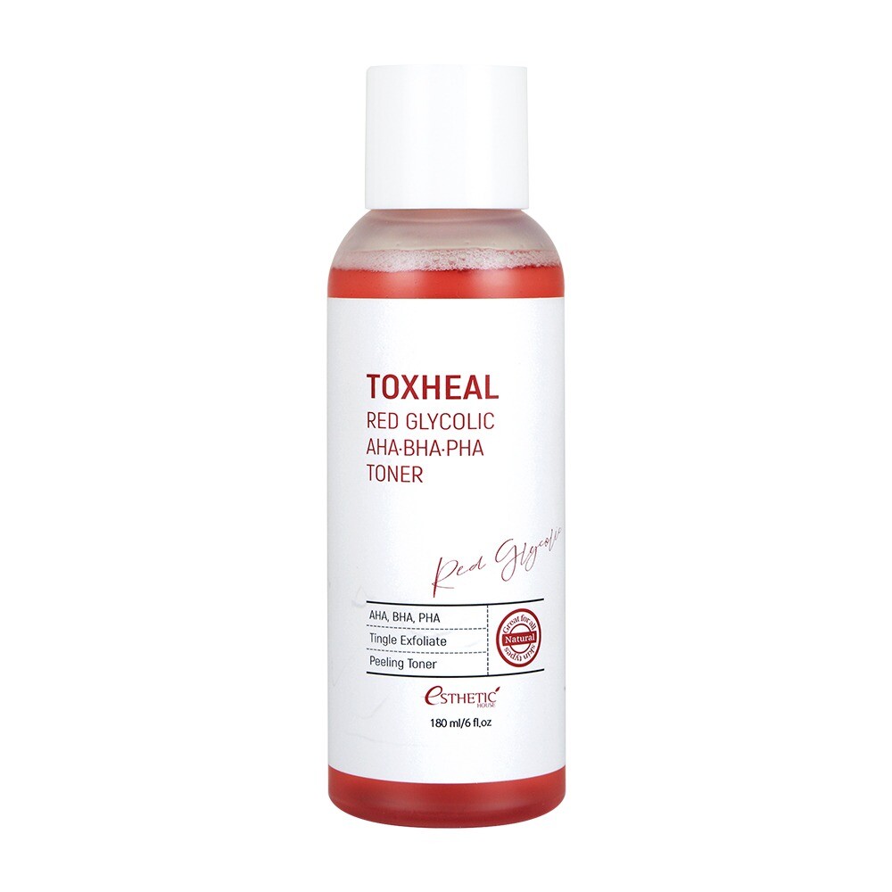 ESTHETIC HOUSE Toxheal Red Glycolic exfoliačný toner s AHA·BHA·PHA kyselinami 1 x 180 ml