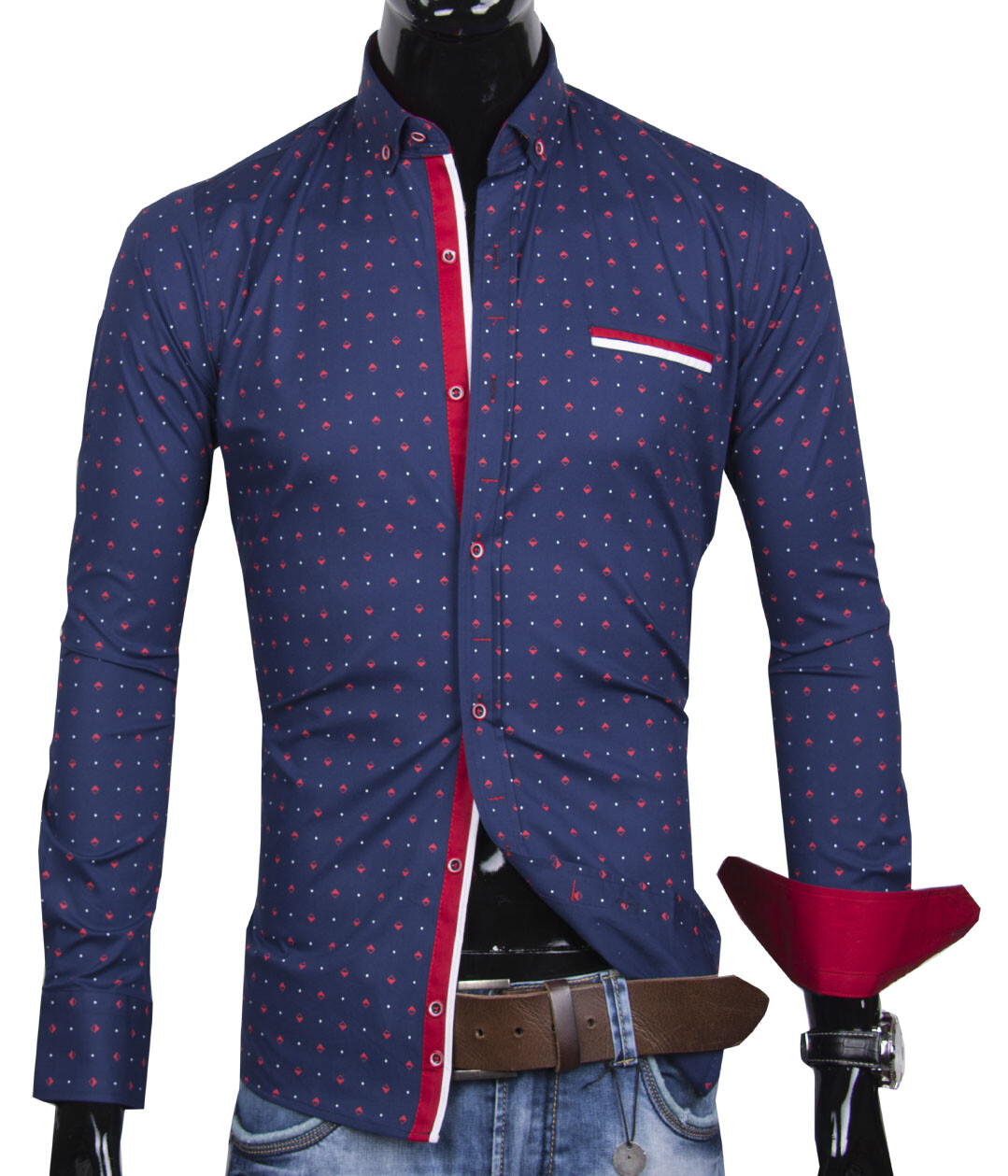 30016-EM-368 Trendová pánska košeľa EGO MAN - SLIM FIT