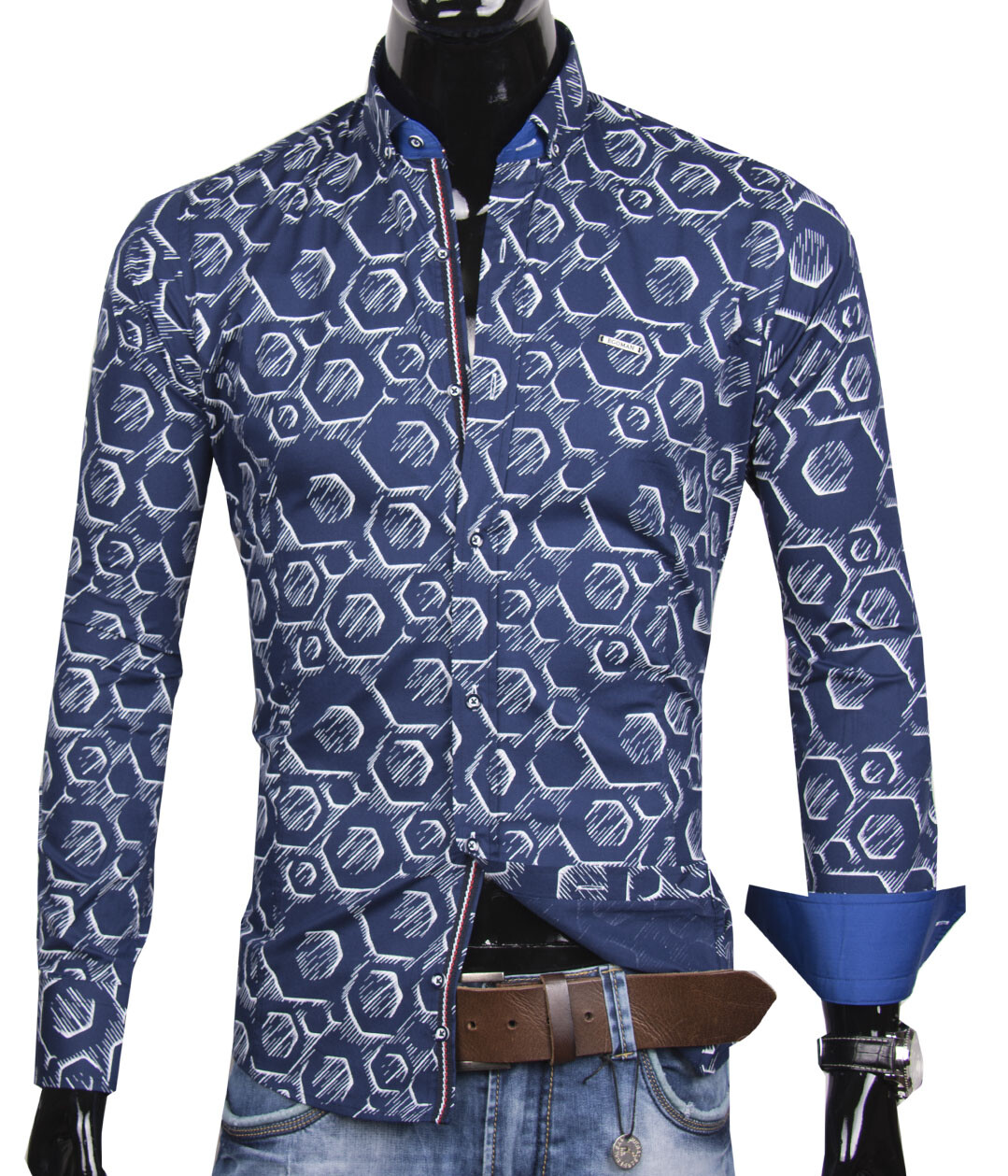 30016-EM-360 Trendová pánska košeľa EGO MAN - SLIM FIT