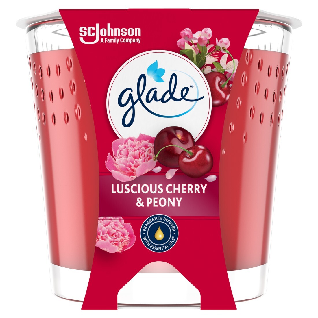 Glade Vonná sviečka Luscious Cherry & Peony 112 g