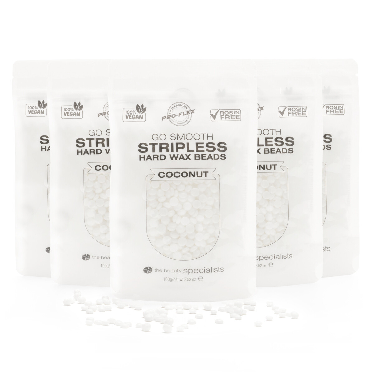 Rio-Beauty Depilačné voskové perly Coconut Stripless Hard Wax Beads 5 x 100 g