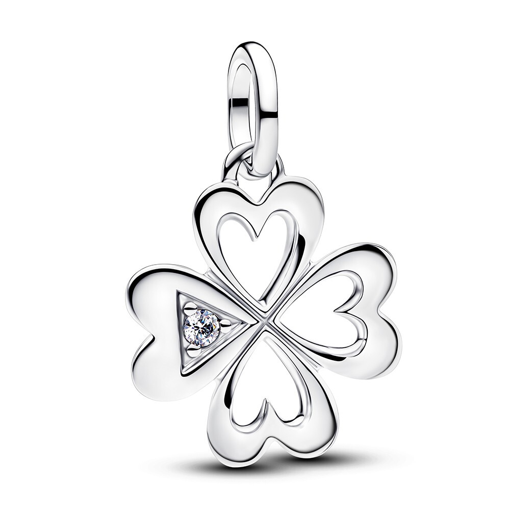 Pandora Strieborný prívesok Štvorlístok Shine Moments/ME 763034C01