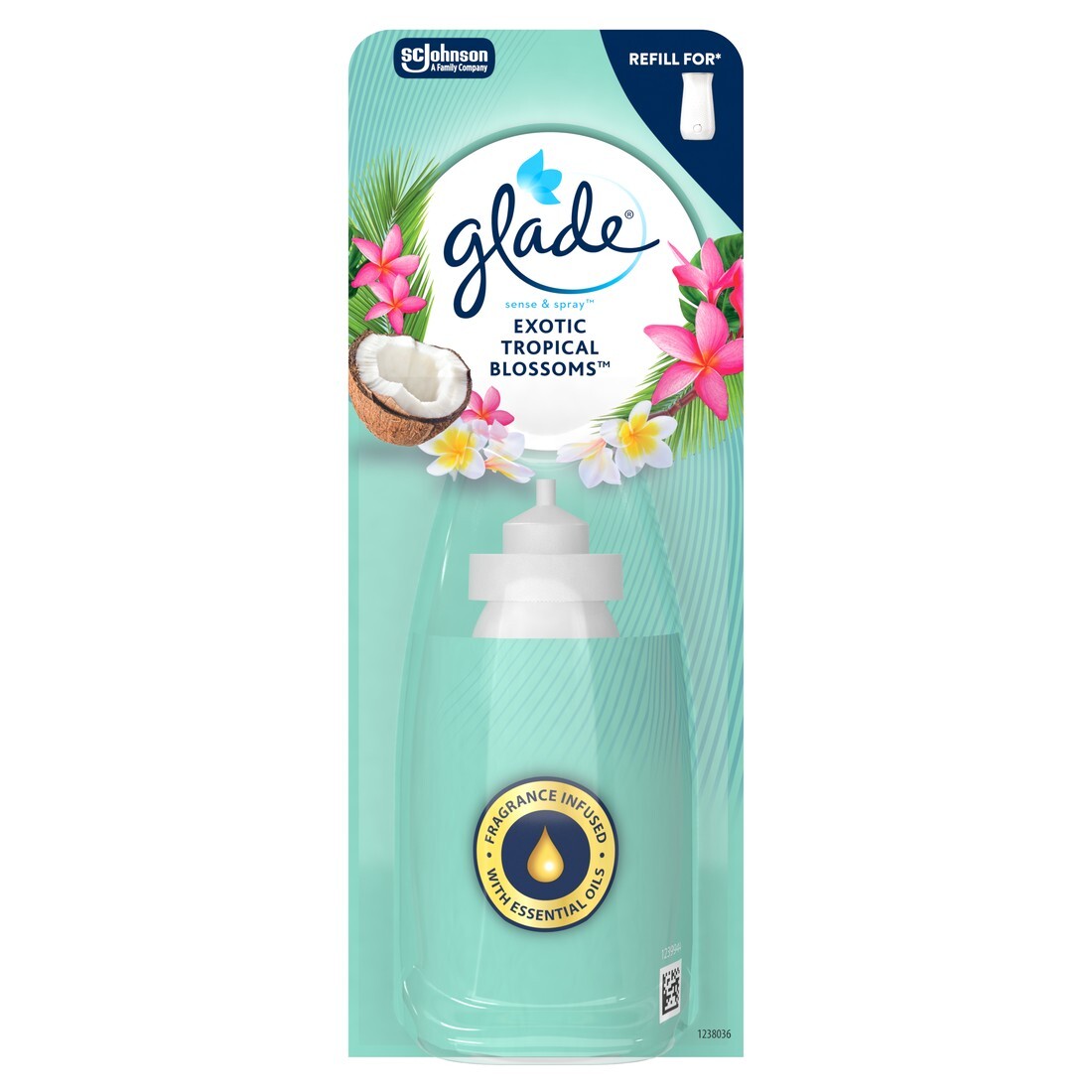 Glade Náplň do osviežovača vzduchu Sense & Spray Exotic Tropical Blossoms 18 ml
