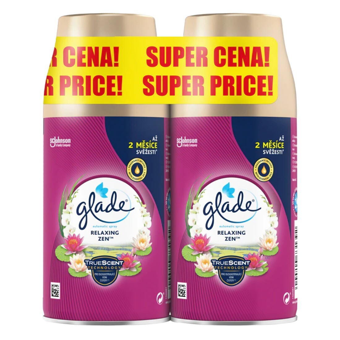 Glade Súprava náplní do osviežovača vzduchu Relaxing Zen 2 x 269 ml