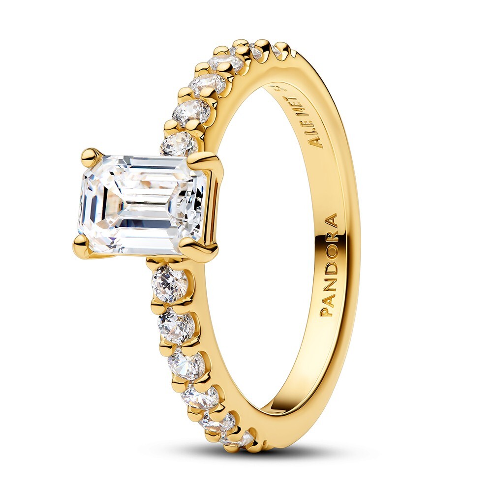 Pandora Trblietavý pozlátený prsteň Shine Timeless 164506C01 54 mm