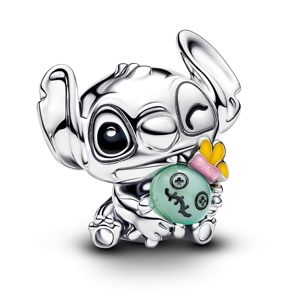 Pandora Strieborná korálka Stitch a Scrump Disney Moments 794554C01
