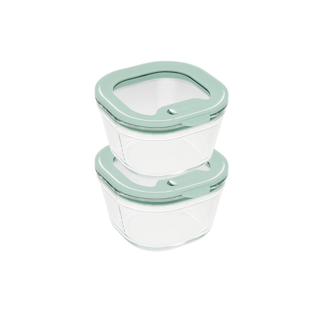Zapekacia misa PKV-087 240 ml, sada 2 ks, sklo / silikón, Pebbly
