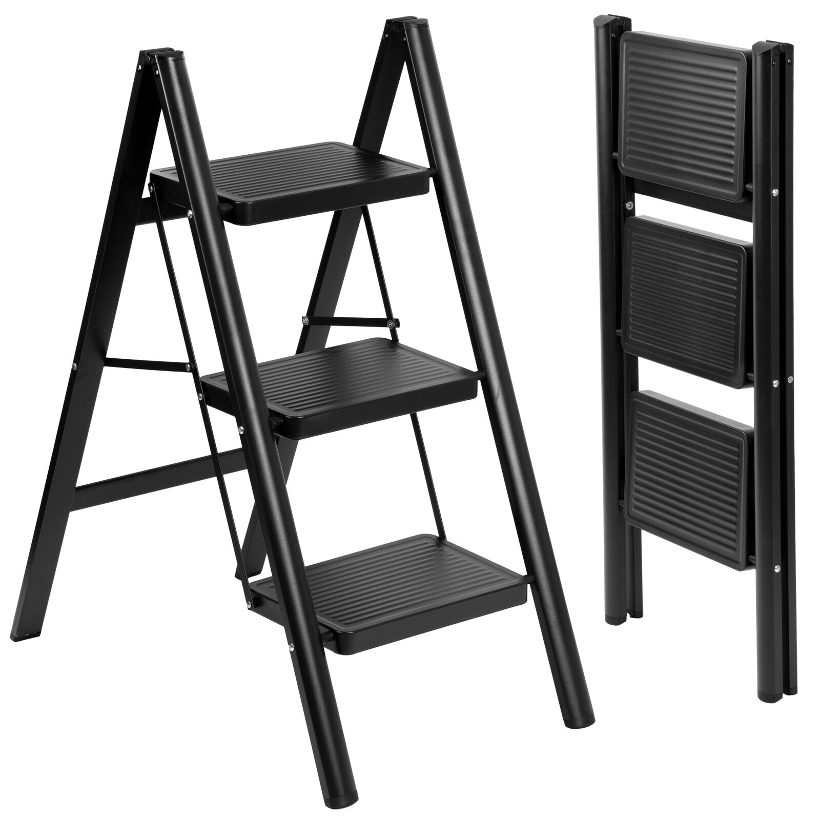 Třístupňové skládací schůdky Easystep černé