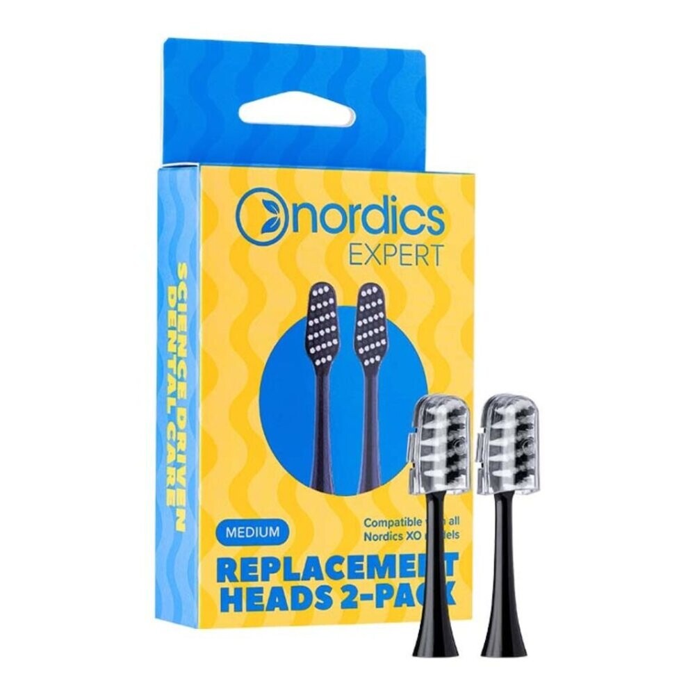 Náhradné hlavice na sonické zubné kefky Čierne Nordics Oral Care 2ks