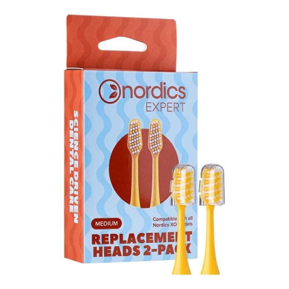 Náhradné hlavice na sonické zubné kefky Žlté Nordics Oral Care 2ks