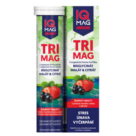 IQ Mag Organic TRIMAG 3 formy horčíka čierna ríbezľa-jahoda
