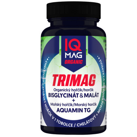 IQ Mag organic TRIMAG s morským horčíkom 90 kapsúl