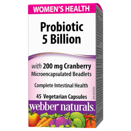 WEBBER NATURALS Probiotiká s brusnicami pre ženy 45 kapsúl