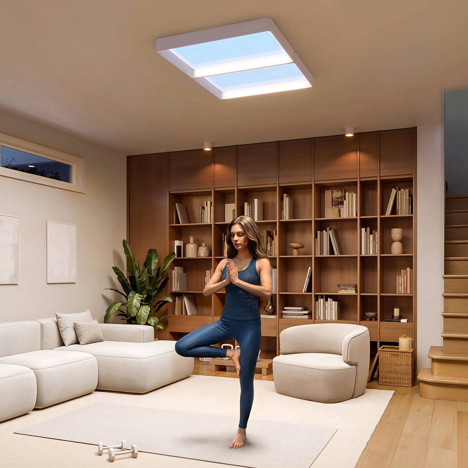 Stropné LED svetlo Philips SKYLIGHT, 91 x 60 cm, biele, CCT IP44