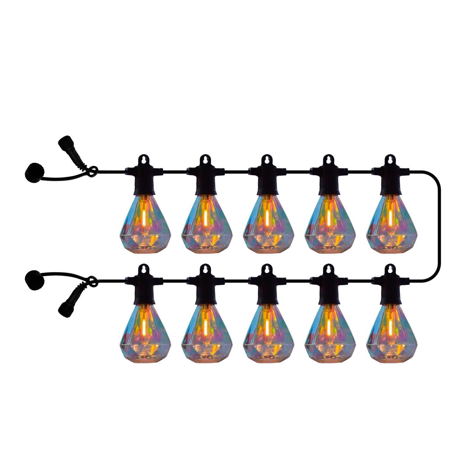 LED reťaz Marcus, číra, rozširujúca sada. 10-pl. žiarovky.