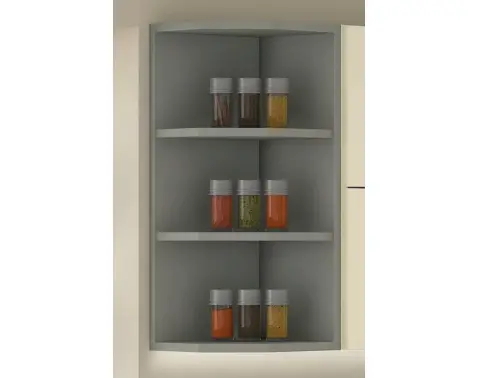 Horný rohový kuchynský regál Karmen 30GZAK, 30 cm, šedý%