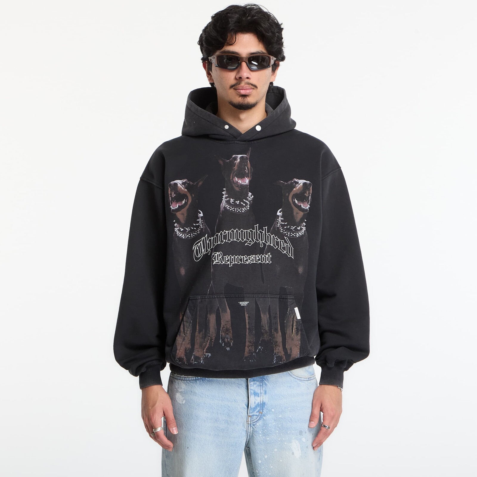 Mikina REPRESENT Thoroughbred Hoodie Vintage Black L