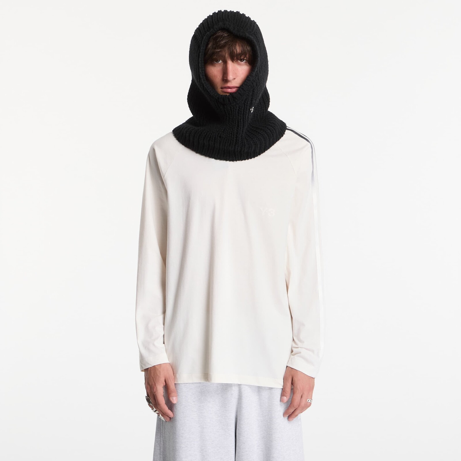 Tričko Y-3 Oversized Gradient Stripes Long Sleeve T-Shirt UNISEX Chalk White S