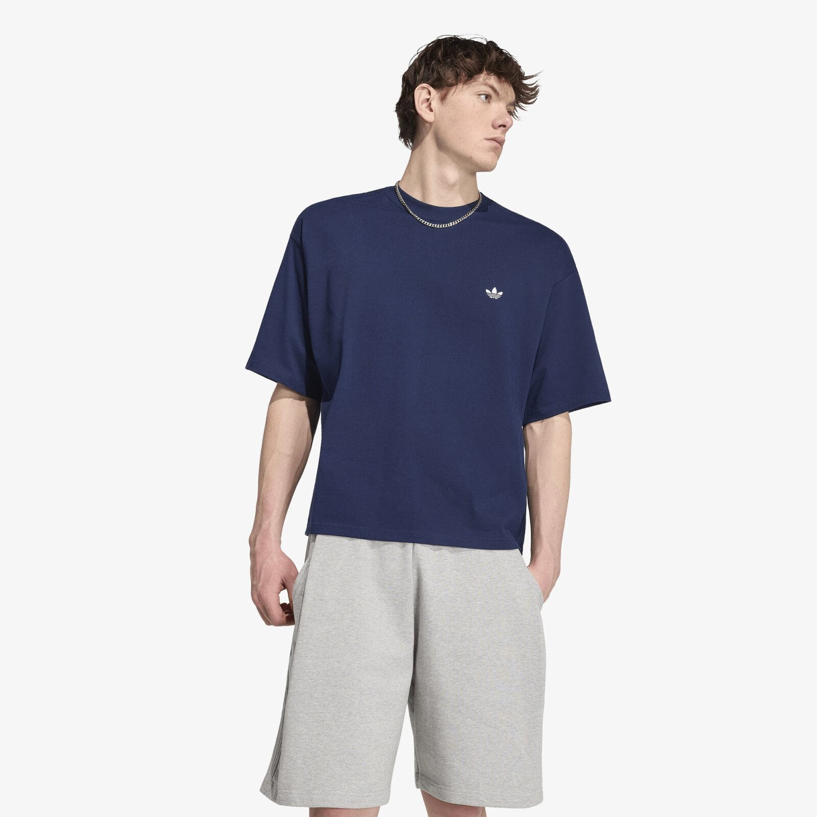 Tričko adidas Trefoil Essentials Oversized T-shirt Night Indigo S