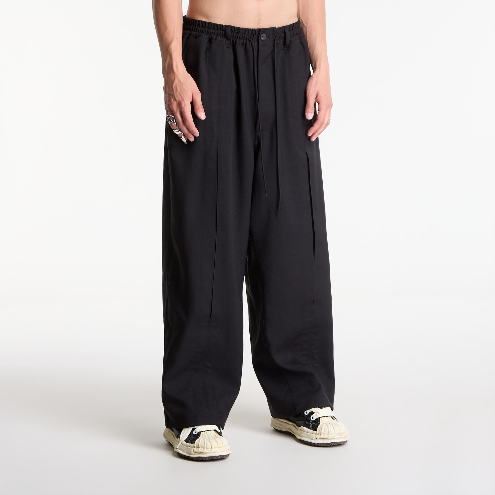 Kalhoty Y-3 Sport Uniform Box Pleated Trousers Black XL