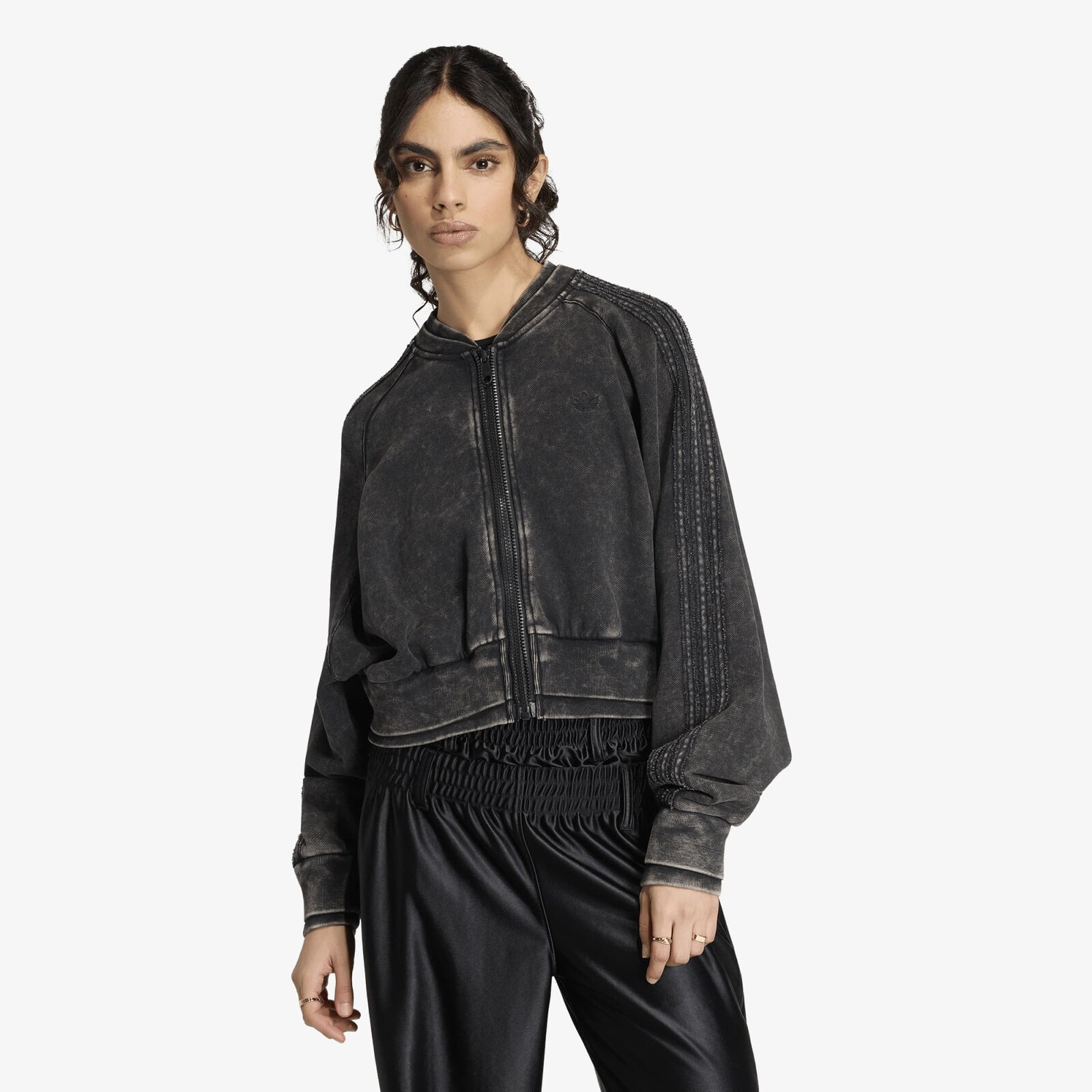 Mikina adidas SST Double Layered Cropped Track Top Black L
