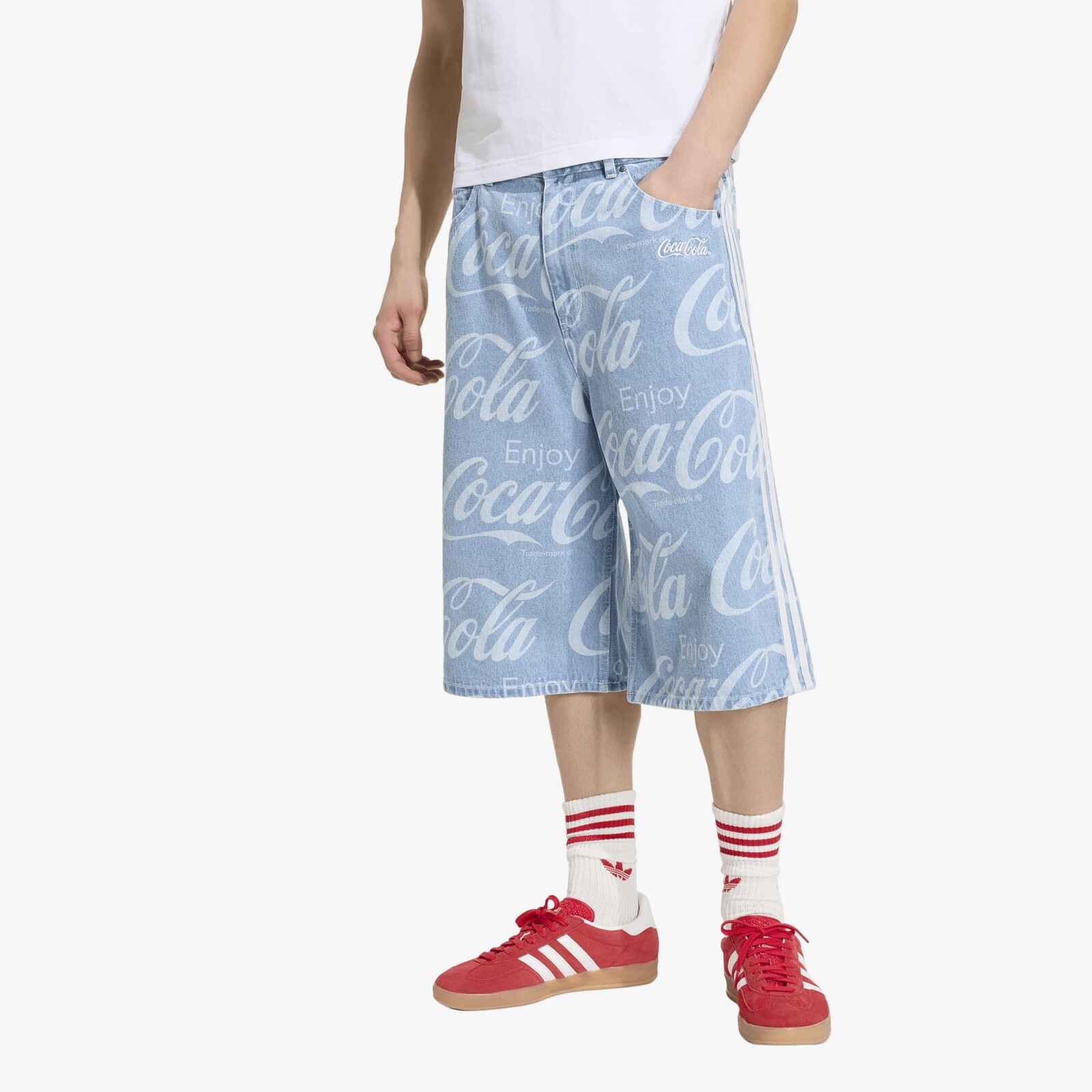 Šortky adidas x Coca Cola Classic Sport Denim Short Indigo Denim 32