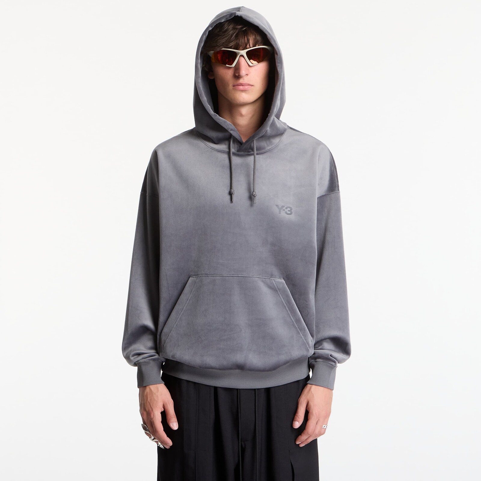 Mikina Y-3 Velvet Corduroy Hoodie UNISEX Grey Five L
