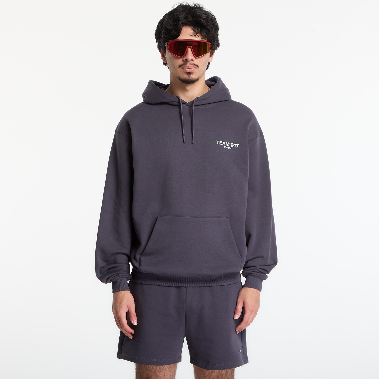 Mikina REPRESENT 247 Team Oversized Hood UNISEX Graphene L