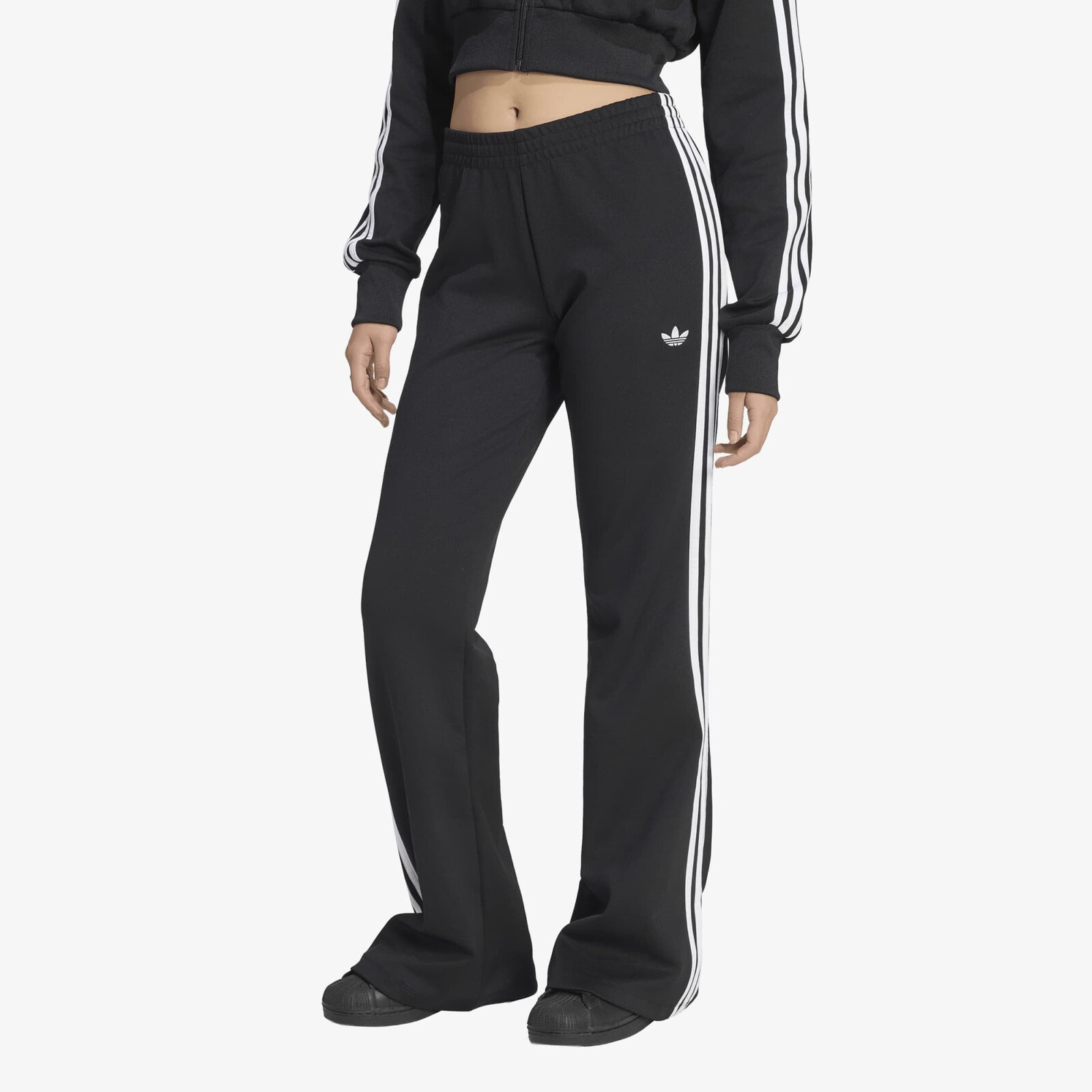 Tepláky adidas 3s Flared Pants Black/ White M